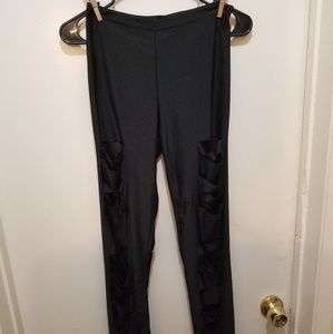 Dreamgirls Black Cut Out Leggings Size M/L